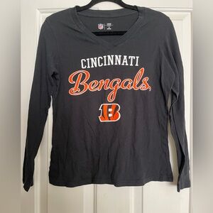NFL Team Apparel Black Shirt Cincinnati bengals long sleeve size medium